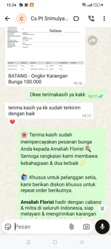 Testimonial Papan Bunga angsana