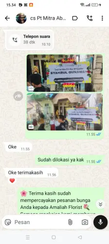 Testimonial Papan Bunga angsana