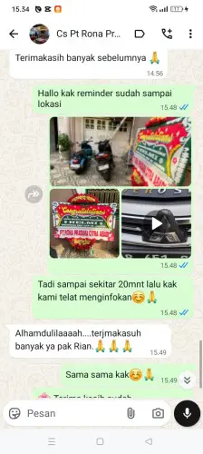 Testimonial Papan Bunga angsana