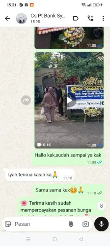Testimonial Papan Bunga angsana