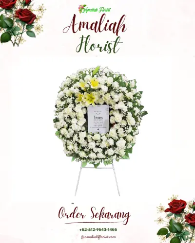 Krans Bunga Duka Cita angsana